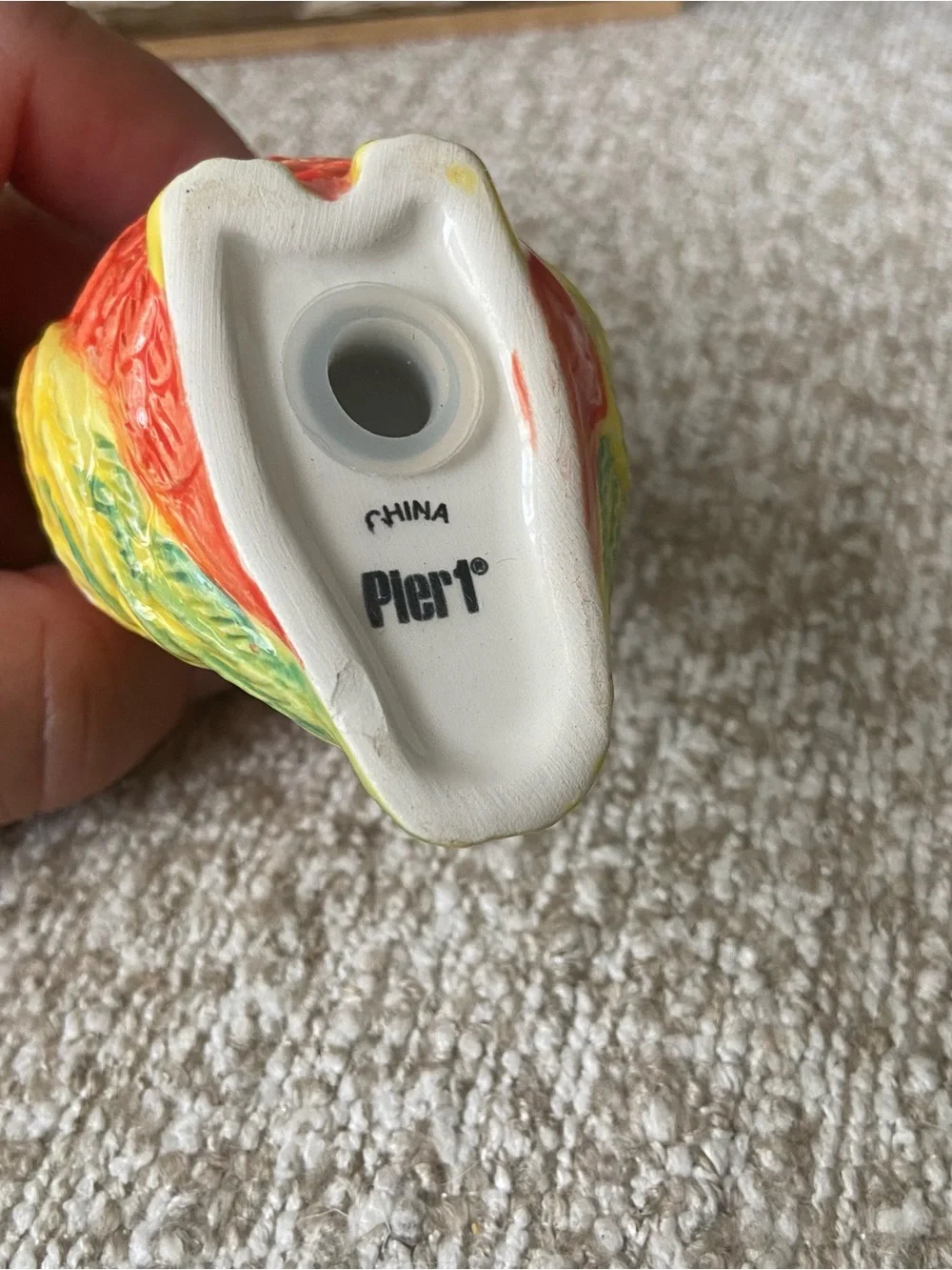 Pier 1 Imports Parrot Salt/Pepper Shakers Tropical Parrots Coastal Beach Novelty